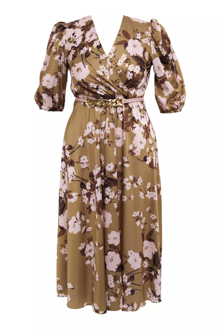 FRV Printed plus size satin short sleeve midi dress - Vitry-sur-Seine