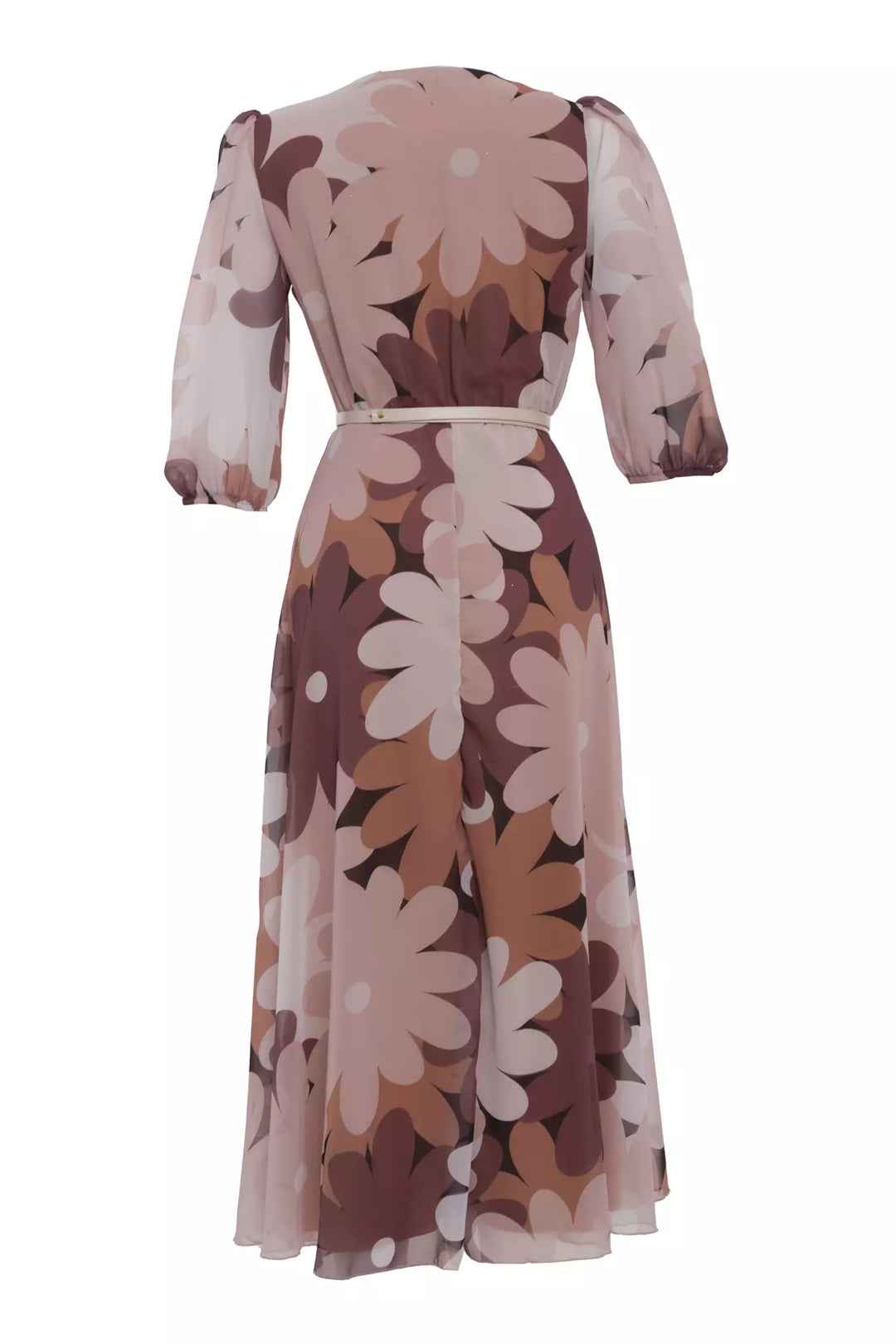 FRV Printed chiffon 3/4 sleeve midi dress - Abbotsford