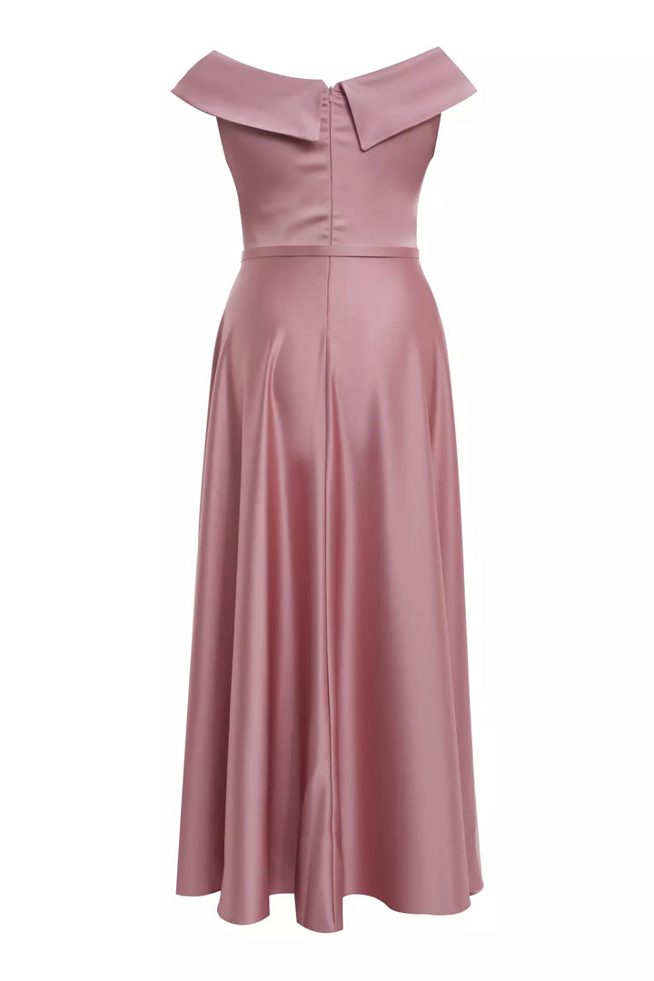 FRV Blush plus size satin sleeveless maxi dress - Apple Valley