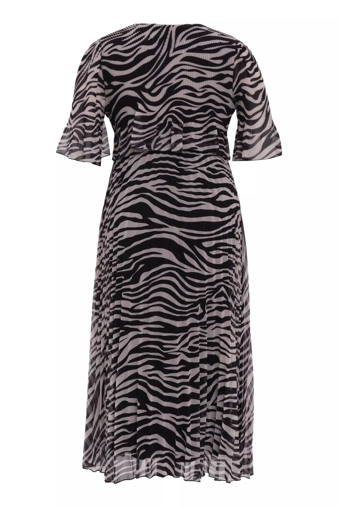 FRV Printed plus size chiffon short sleeve midi dress - Pueblo West