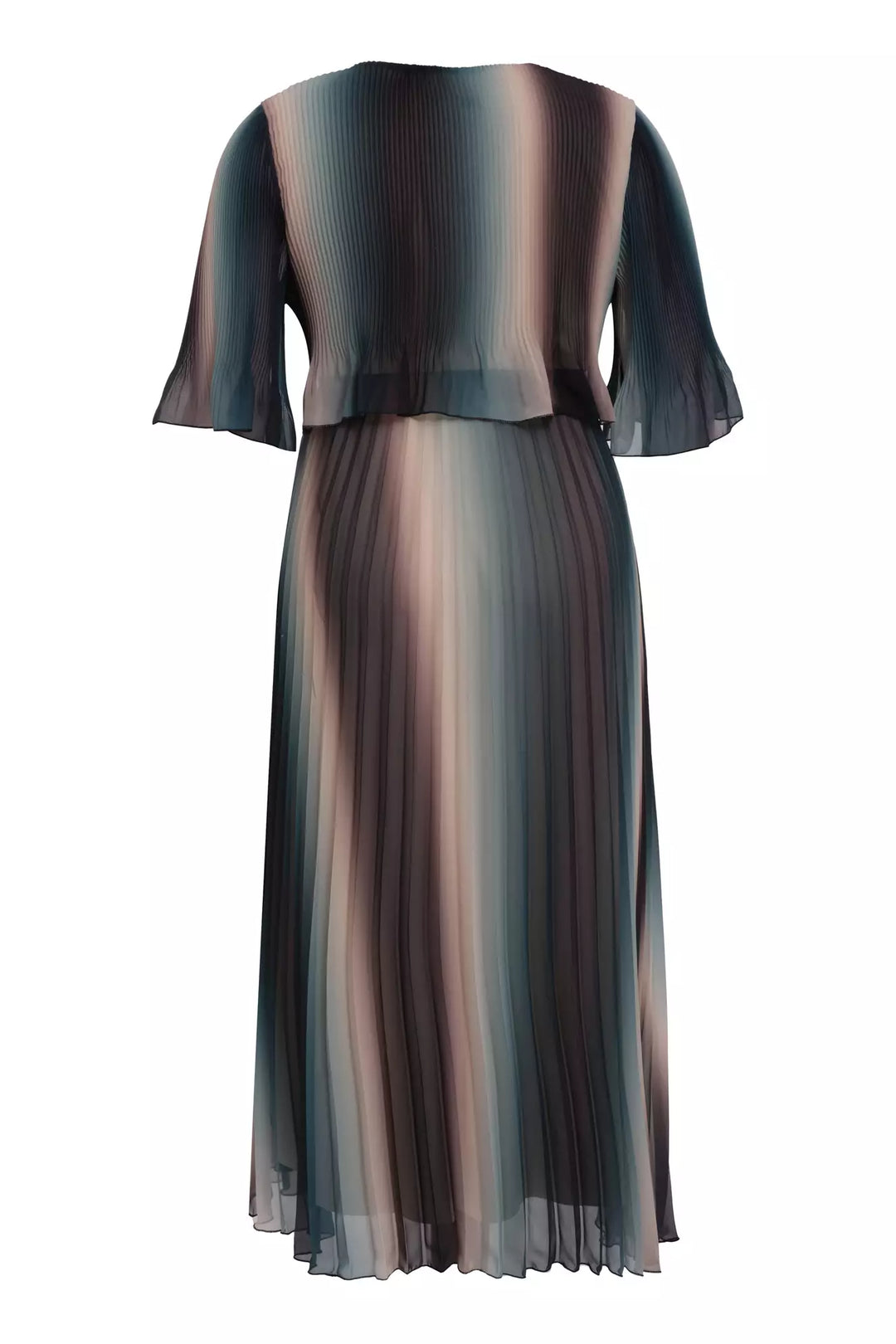 FRV Printed plus size chiffon short sleeve midi dress - Rotterdam