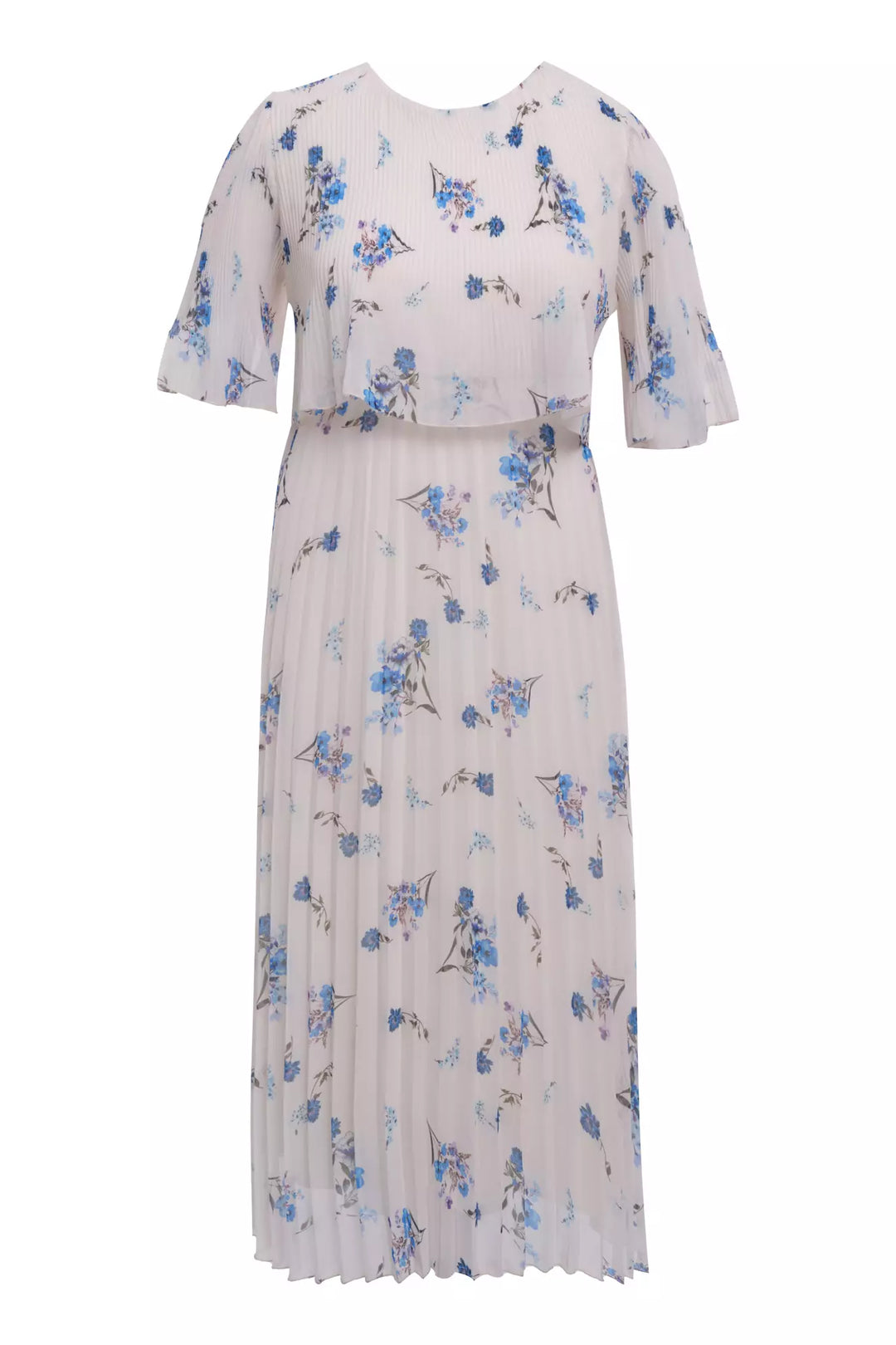 FRV Printed plus size chiffon short sleeve midi dress - Arden-Arcade