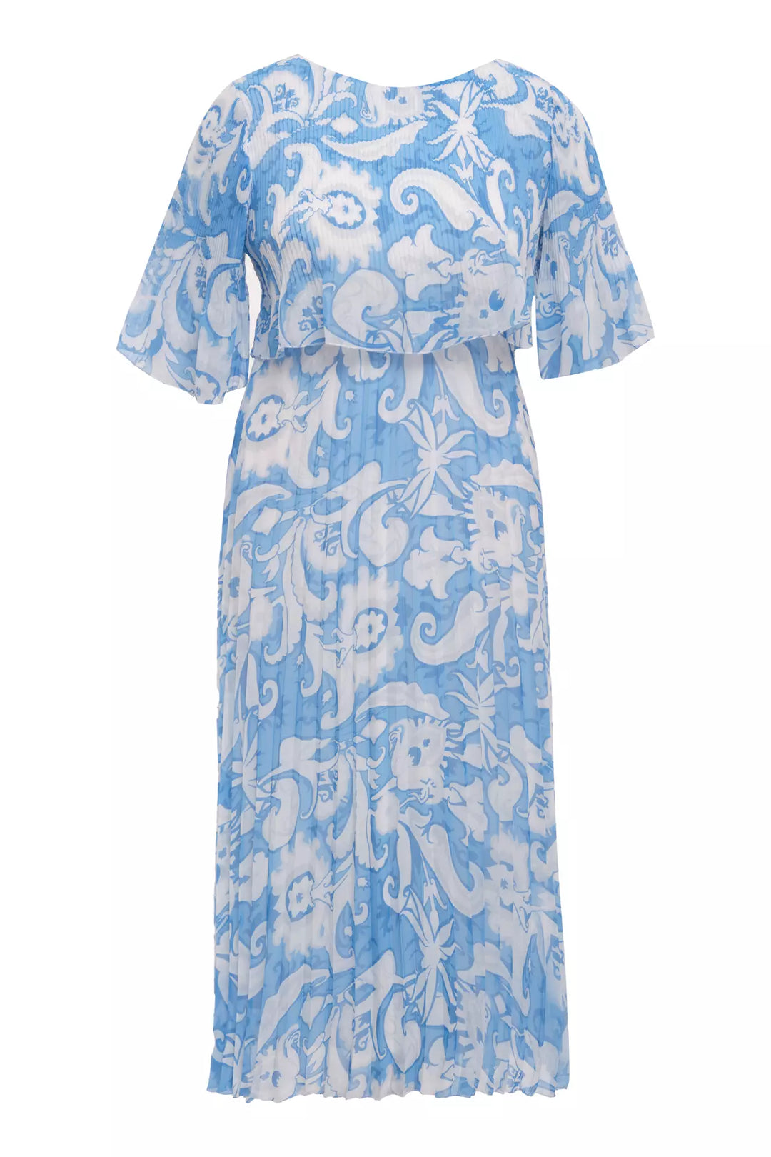 FRV Printed plus size chiffon short sleeve midi dress - Altamura