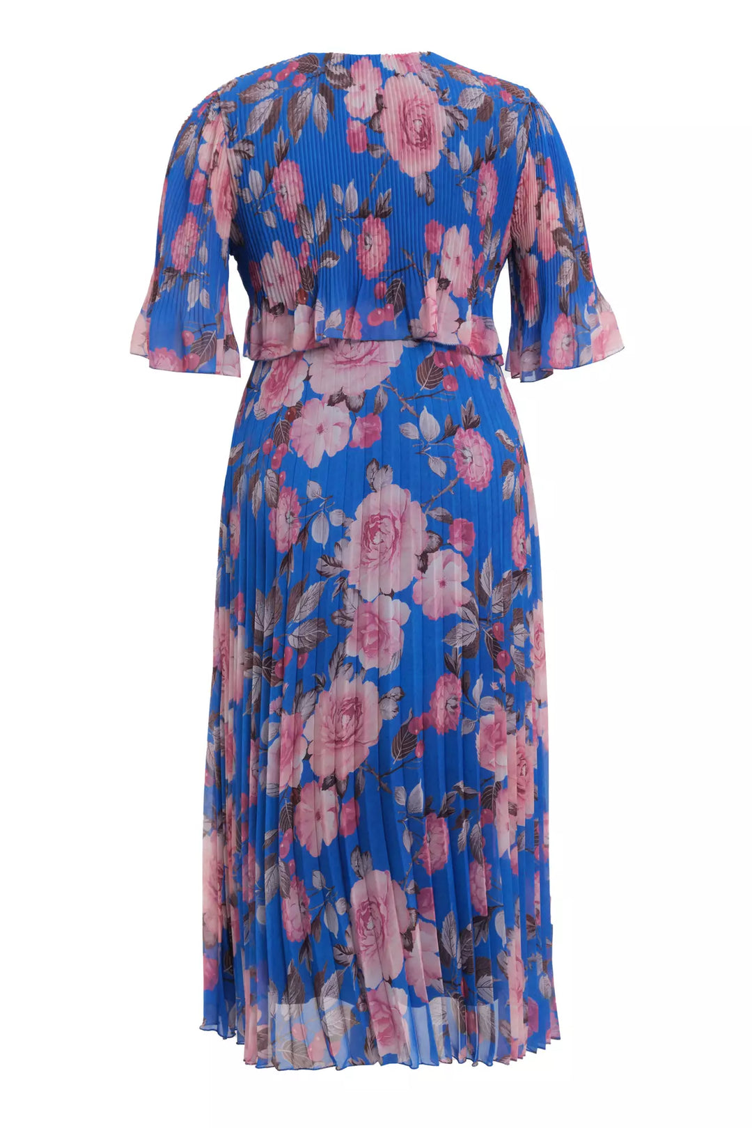 FRV Printed plus size chiffon short sleeve midi dress - Bitterfeld