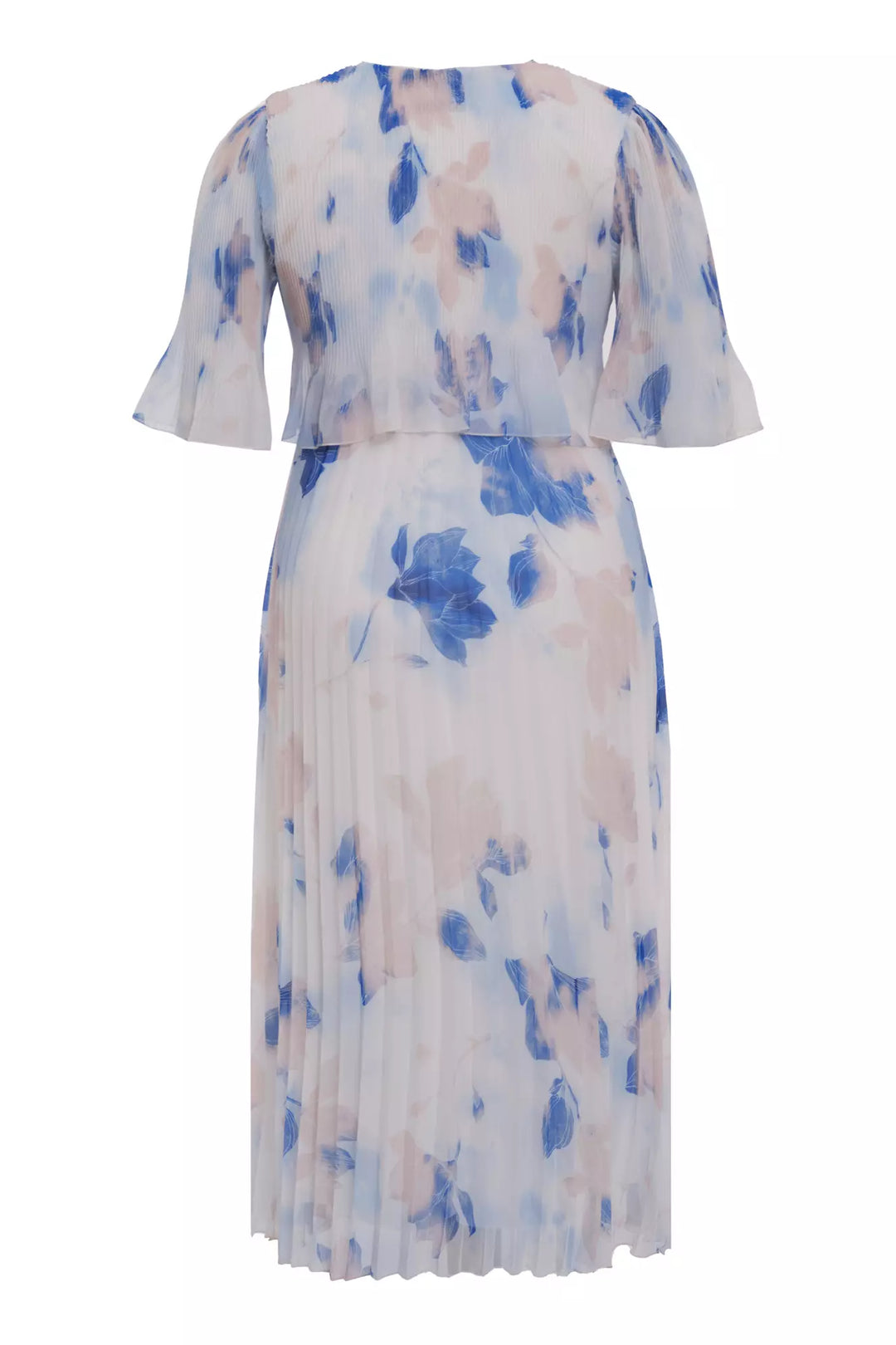 FRV Printed plus size chiffon short sleeve midi dress - Jackson
