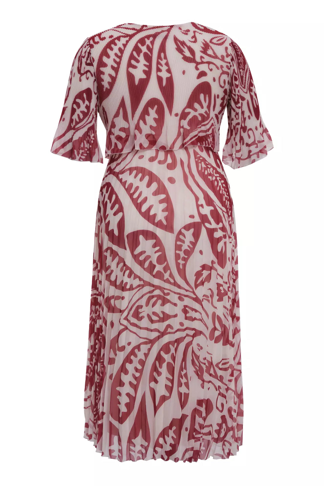 FRV Printed plus size chiffon short sleeve midi dress - Kiel