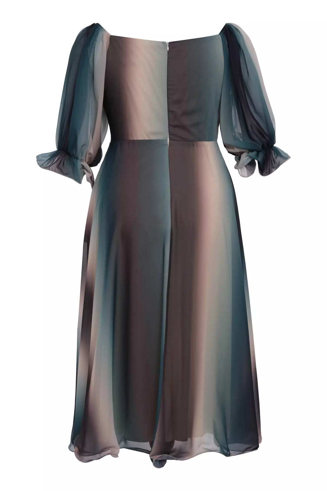 FRV Printed plus size chiffon 3/4 sleeve maxi dress - Waregem