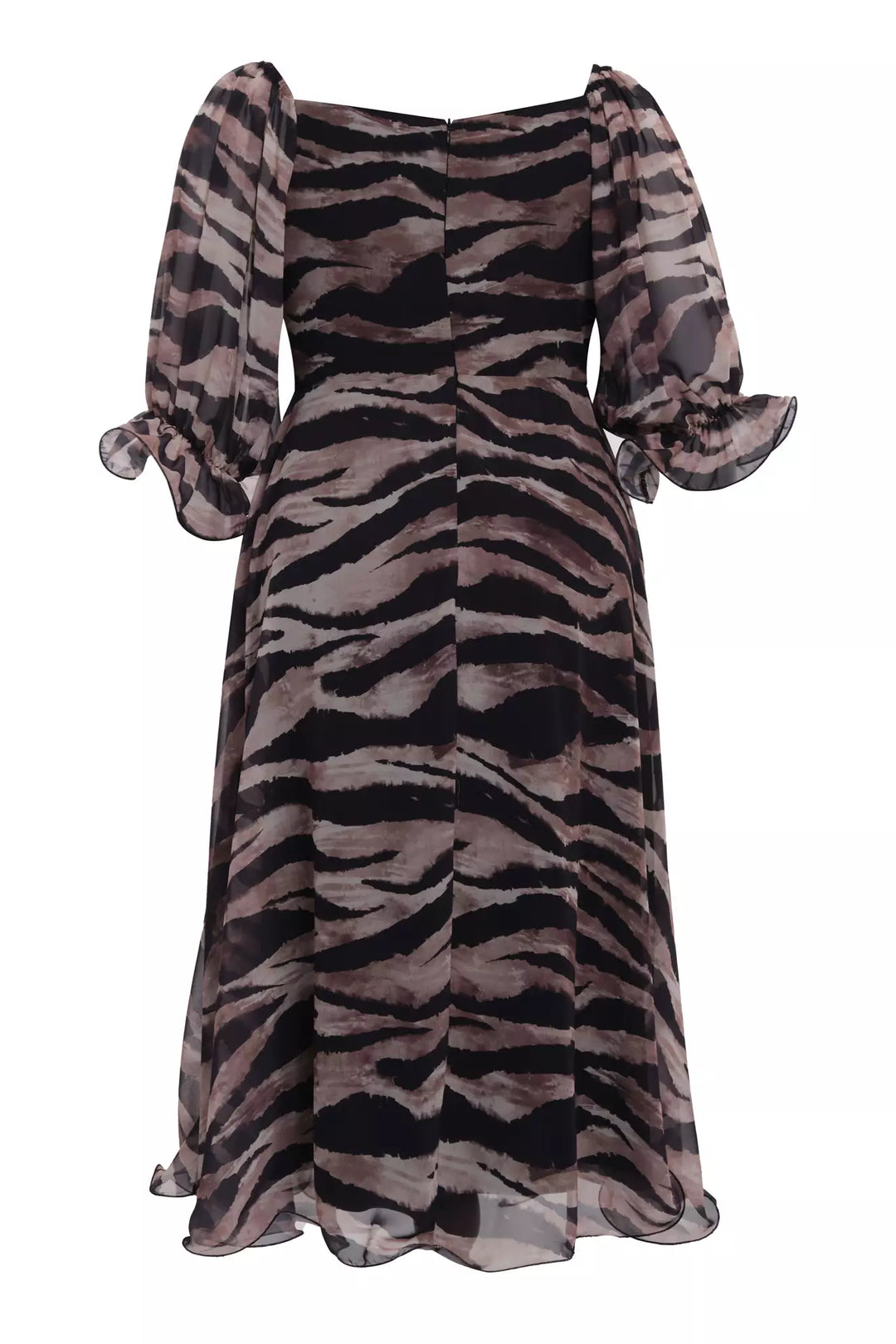 FRV Printed plus size chiffon 3/4 sleeve maxi dress - Abrantes