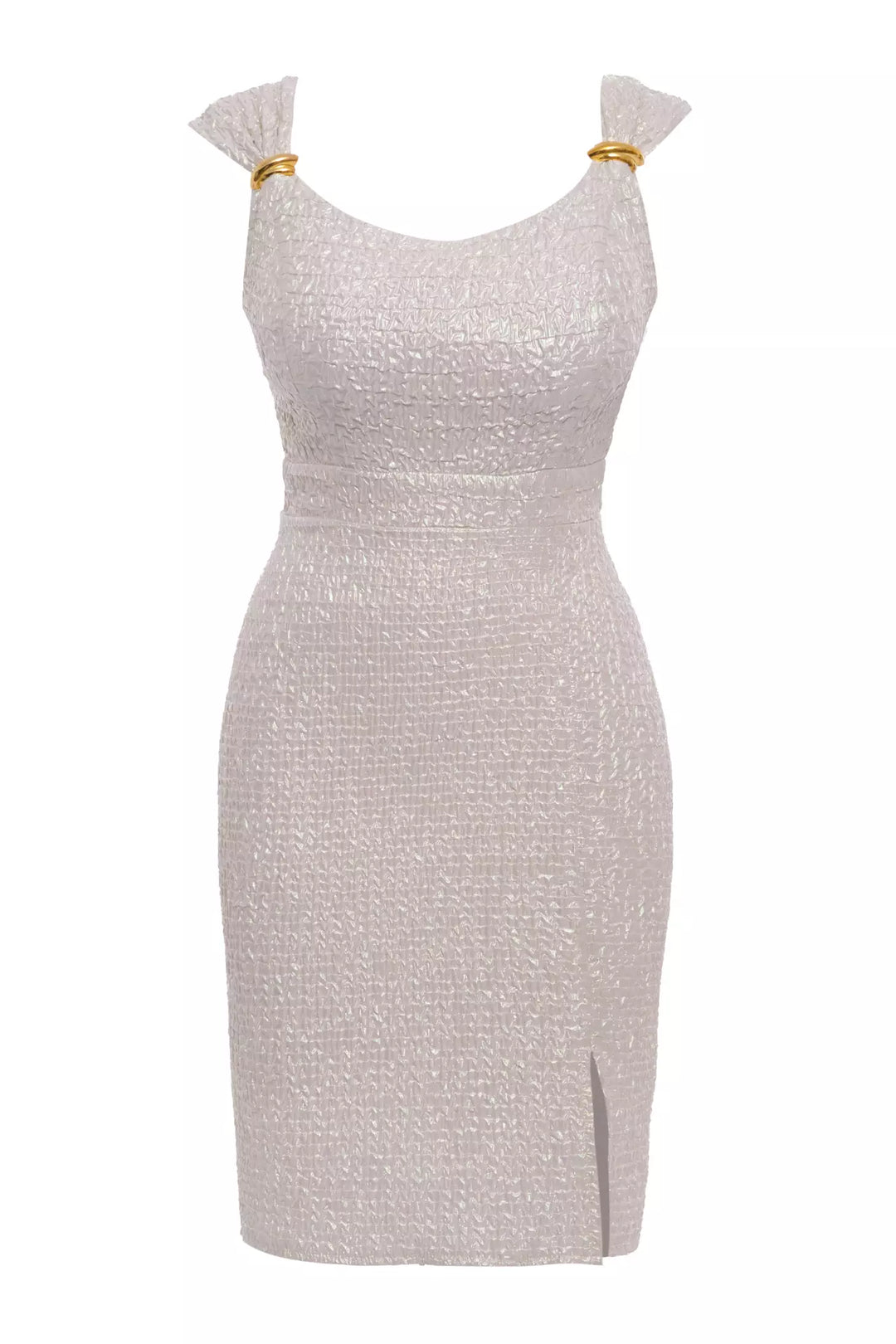 FRV Beige jakar sleeveless mini dress - Villanueva y Geltrú