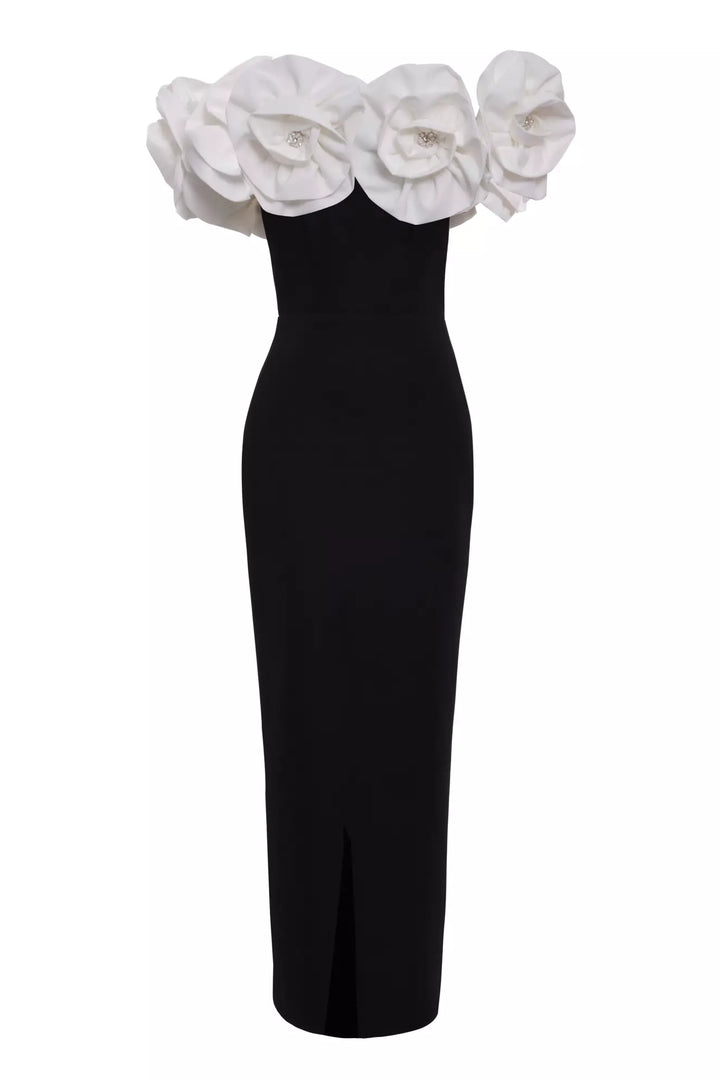 FRV Black triko sleeveless maxi dress - Tecate