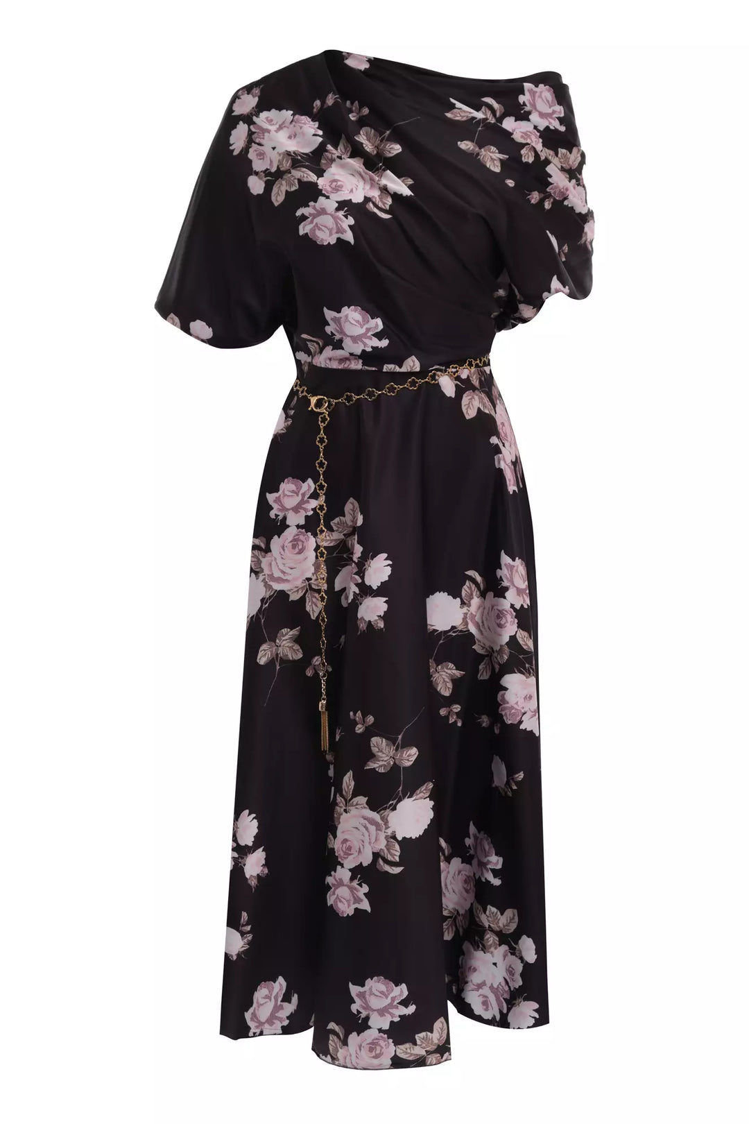 FRV Printed satin short sleeve midi dress - Sault Ste. Marie