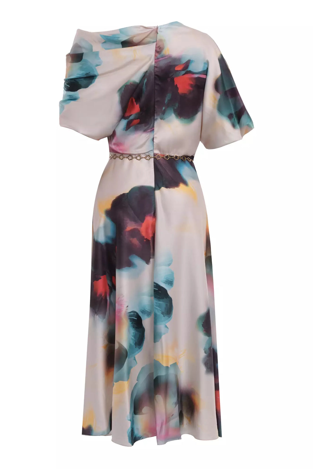 FRV Printed satin short sleeve midi dress - Clacton-on-Sea