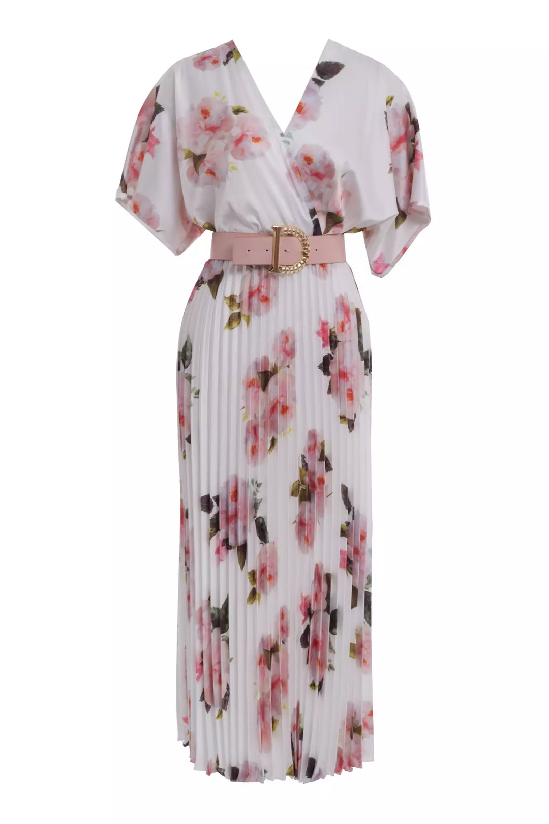 FRV Printed crepe short sleeve midi dress - Pinner