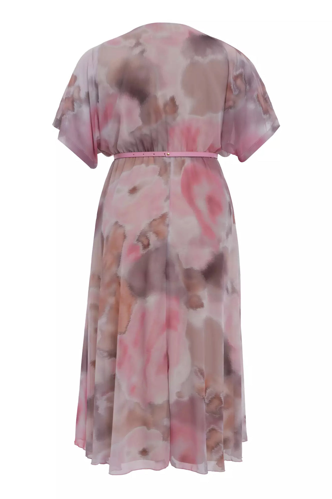 FRV Printed plus size chiffon short sleeve midi dress - Saginaw