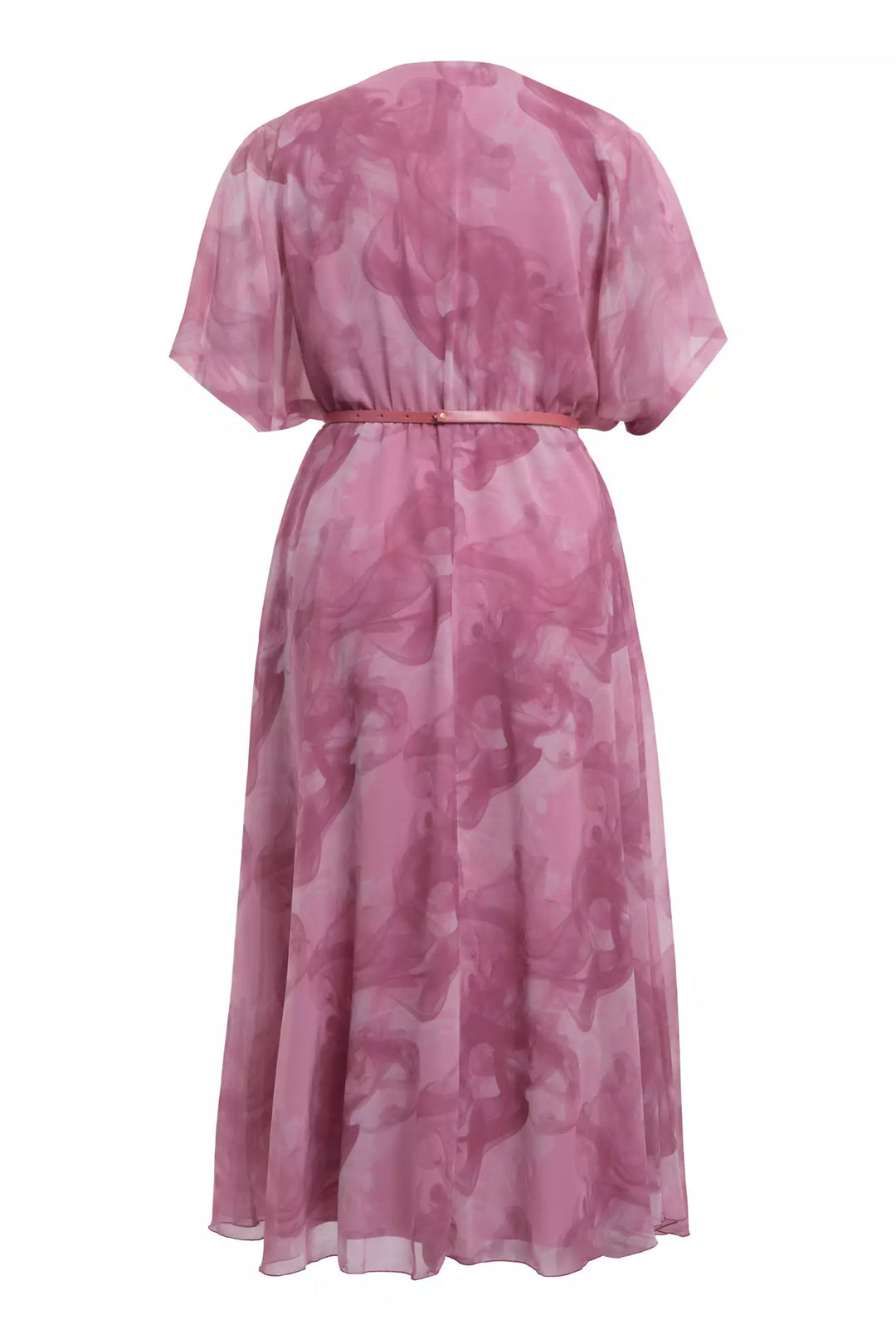 FRV Printed plus size chiffon short sleeve midi dress - Bitonto