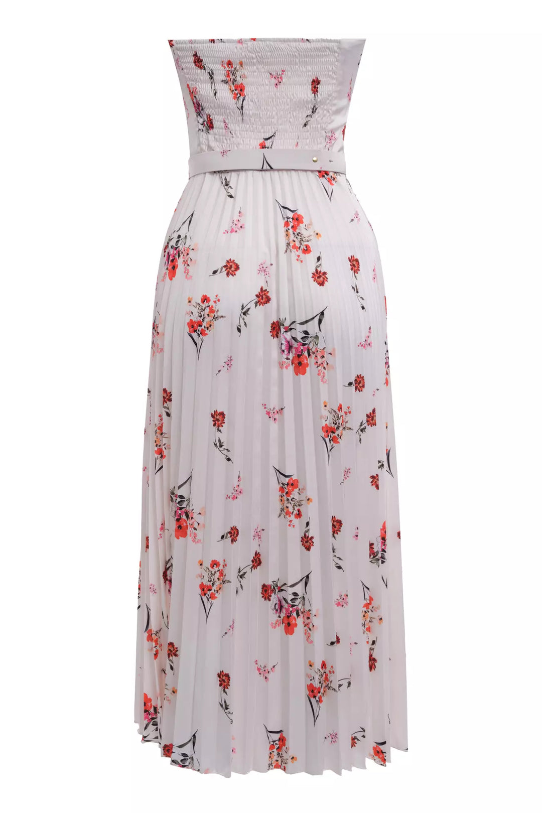 FRV Printed satin strapless midi dress - Buffalo