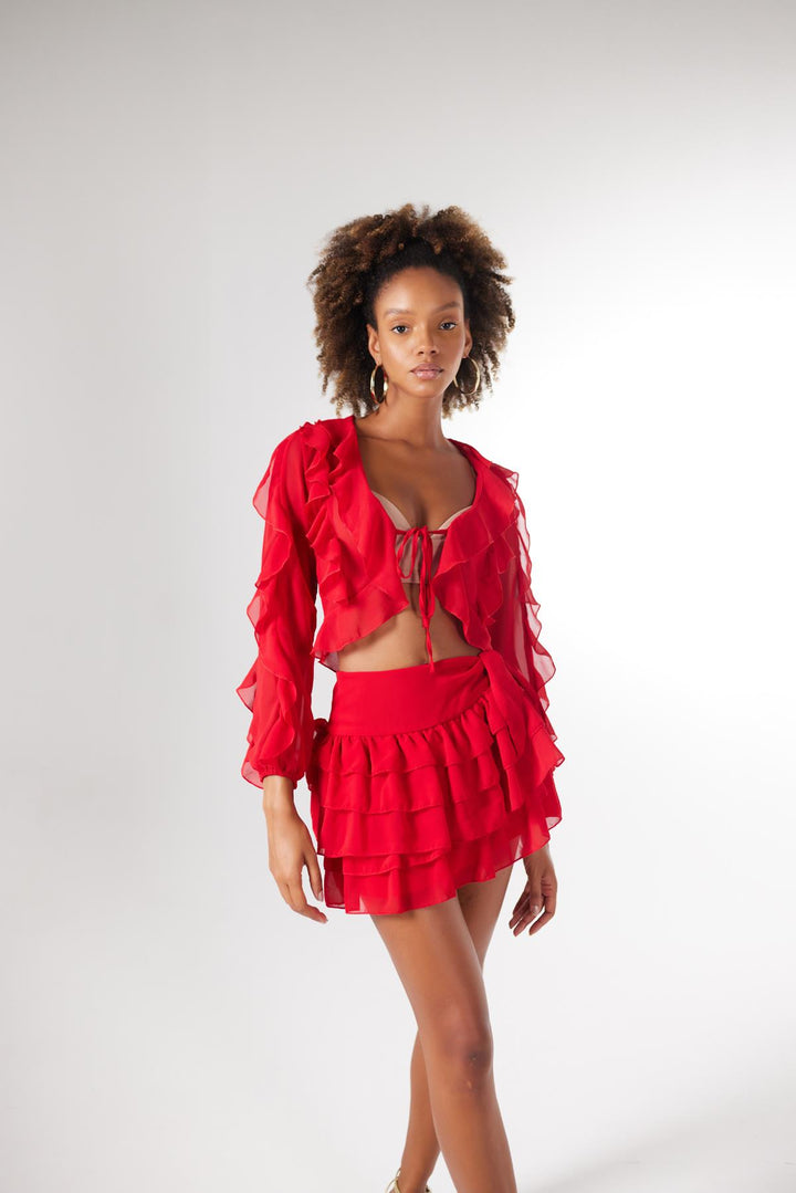 HLLY Women Elsa Blouse Red - Brugherio