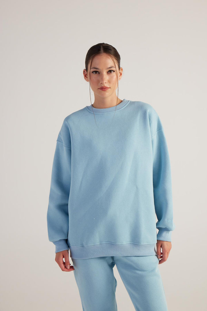 HLLY Women Fluffy Sweatshirt Blue - North Shields
