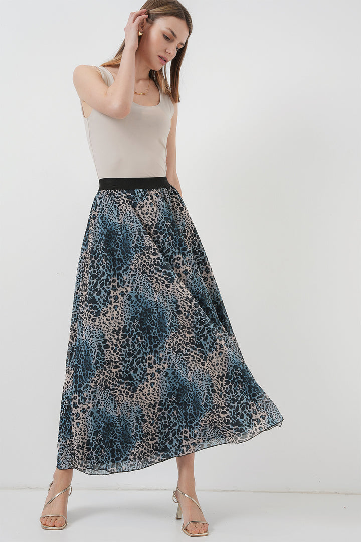 BGD Women Long Chiffon Skirt - Indigo - Campi Bisenzio