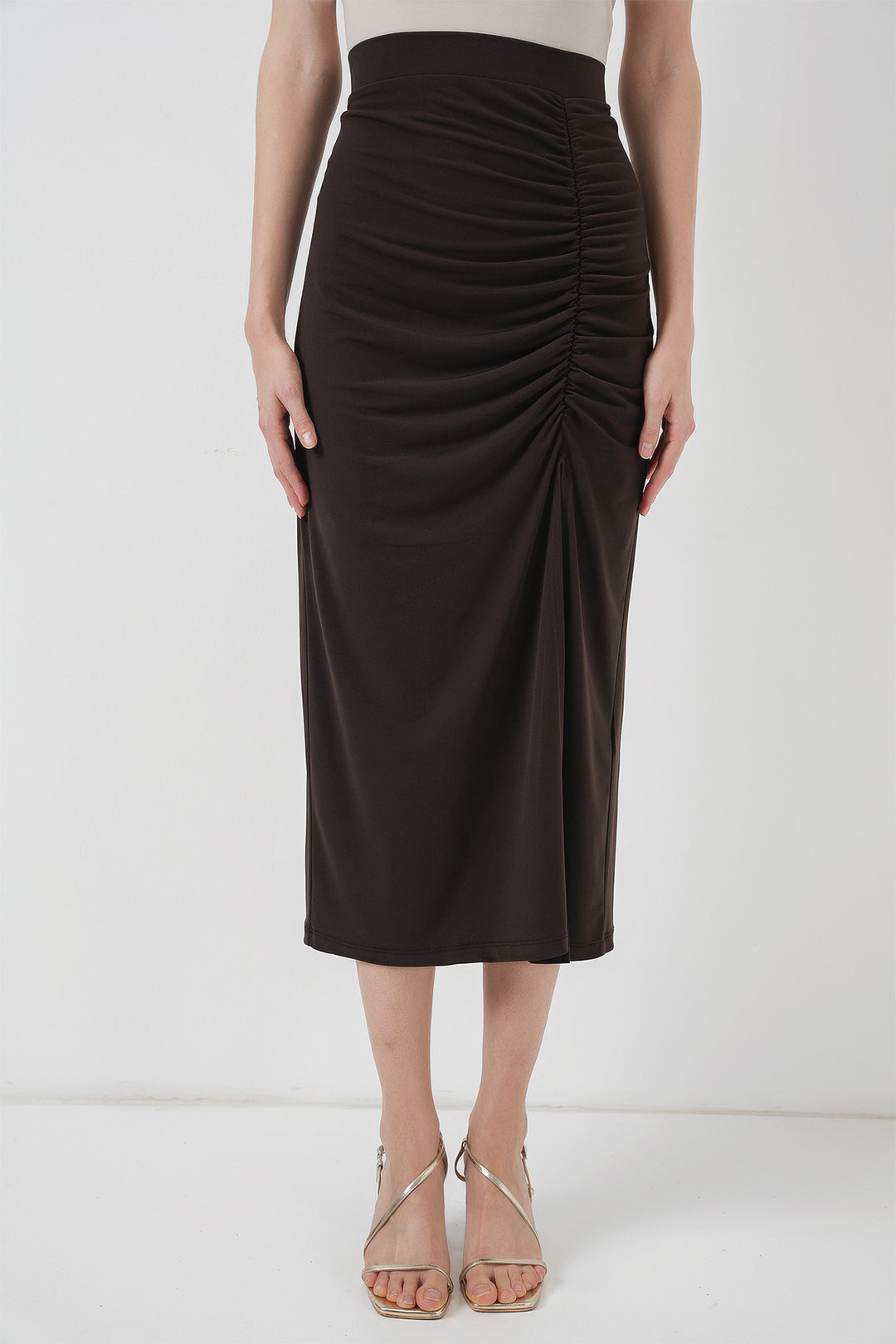 BGD Women Sandy Slit Skirt - Brown - Mentor