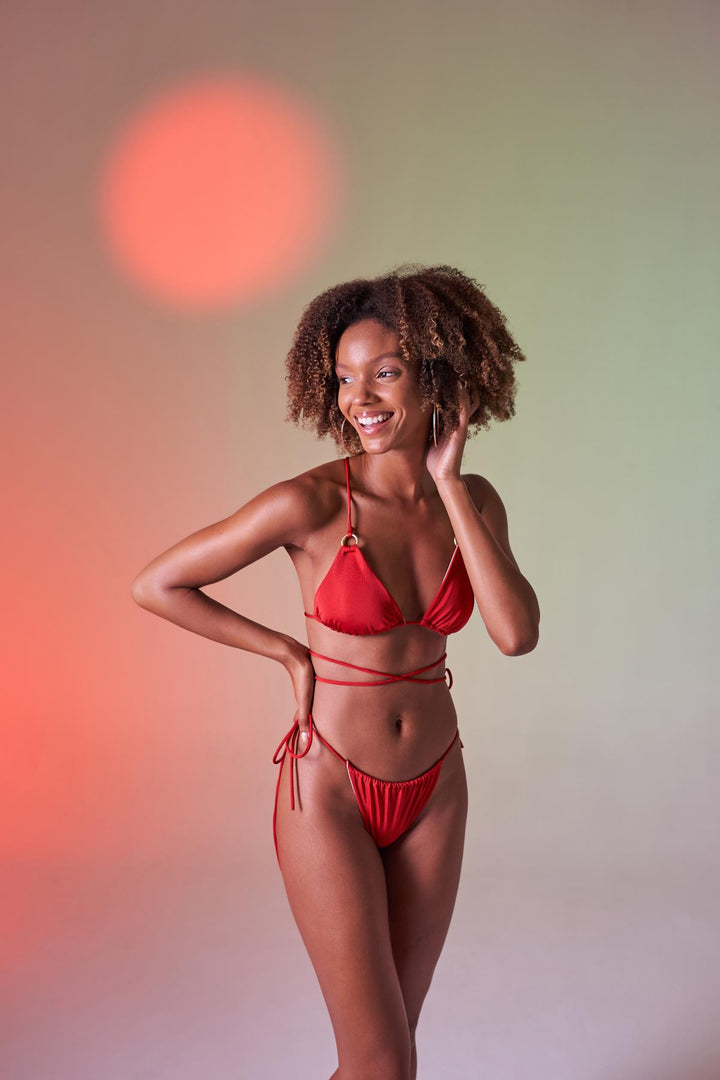 HLLY Women Delphi Bikini Bottom Red - Viseu