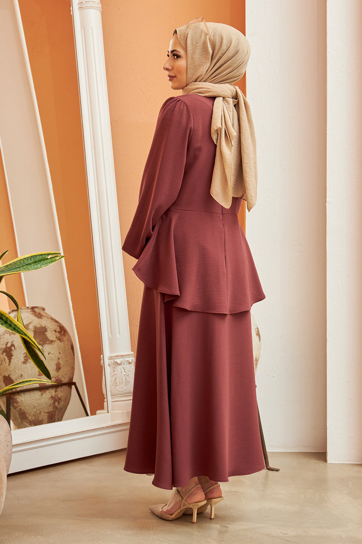 ZRF Women Button-Front Skirt Suit - Rose Pink - Pine Bluff
