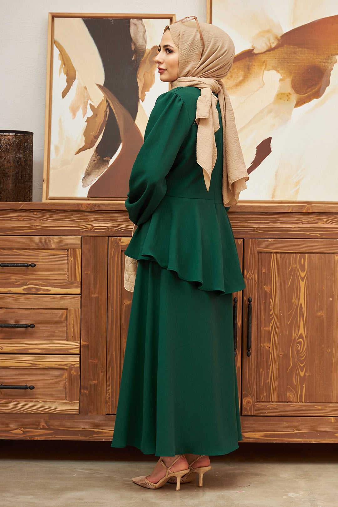 ZRF Women Buttoned Front Skirt Suit - Emerald - Vaciamadrid