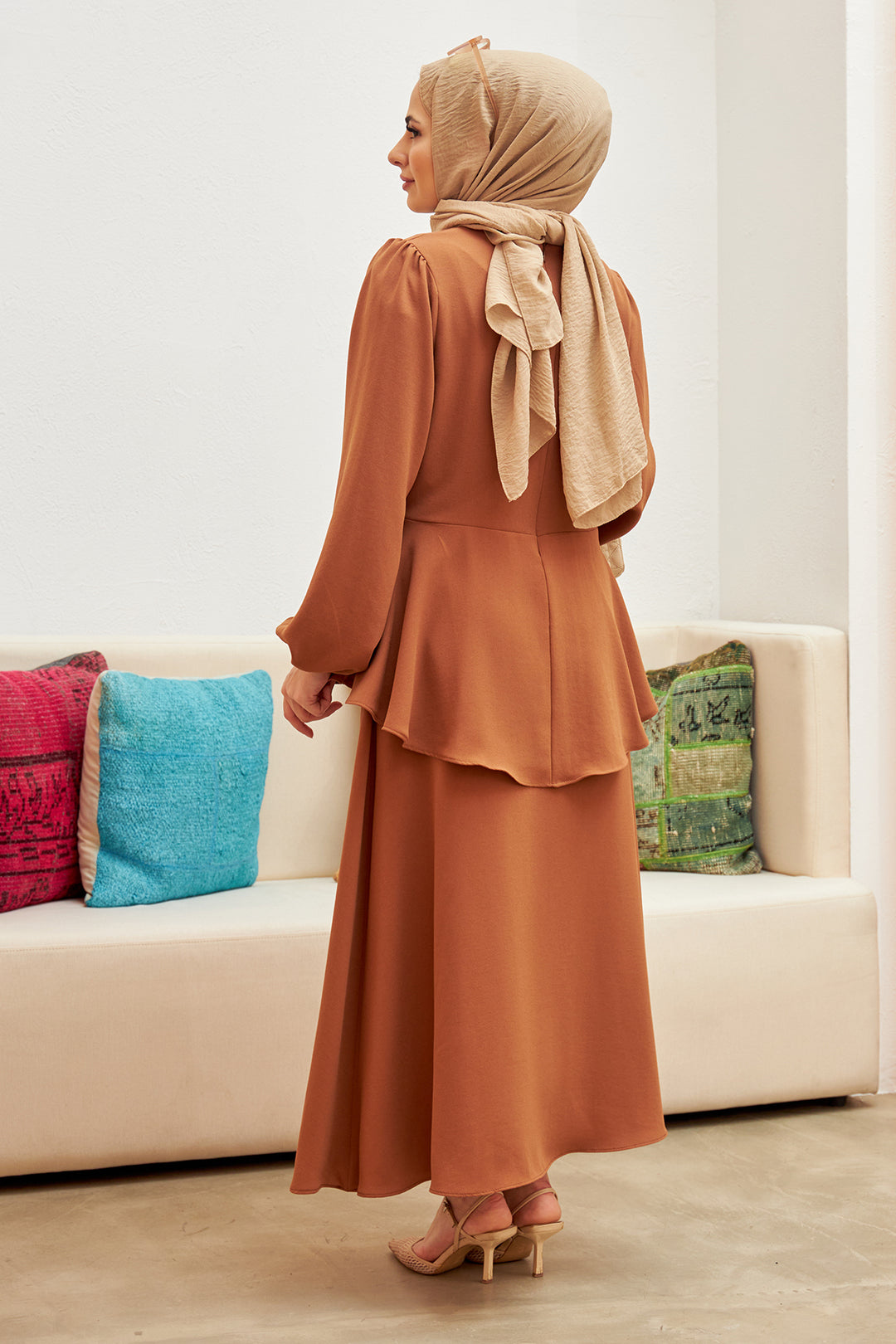ZRF Women Buttoned Front Skirt Suit - Camel - Dortmund