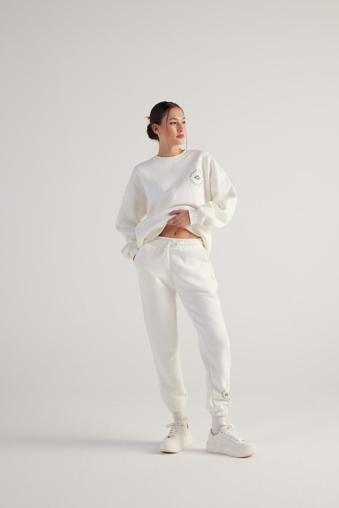 HLLY Women Fine Sweatpants Cream - Providence