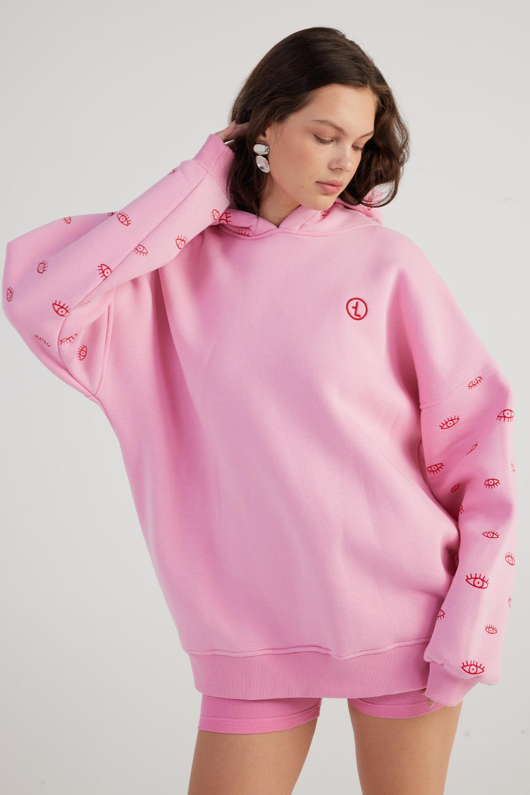 HLLY Women Eye Sweatshirt Pink - Nijkerk
