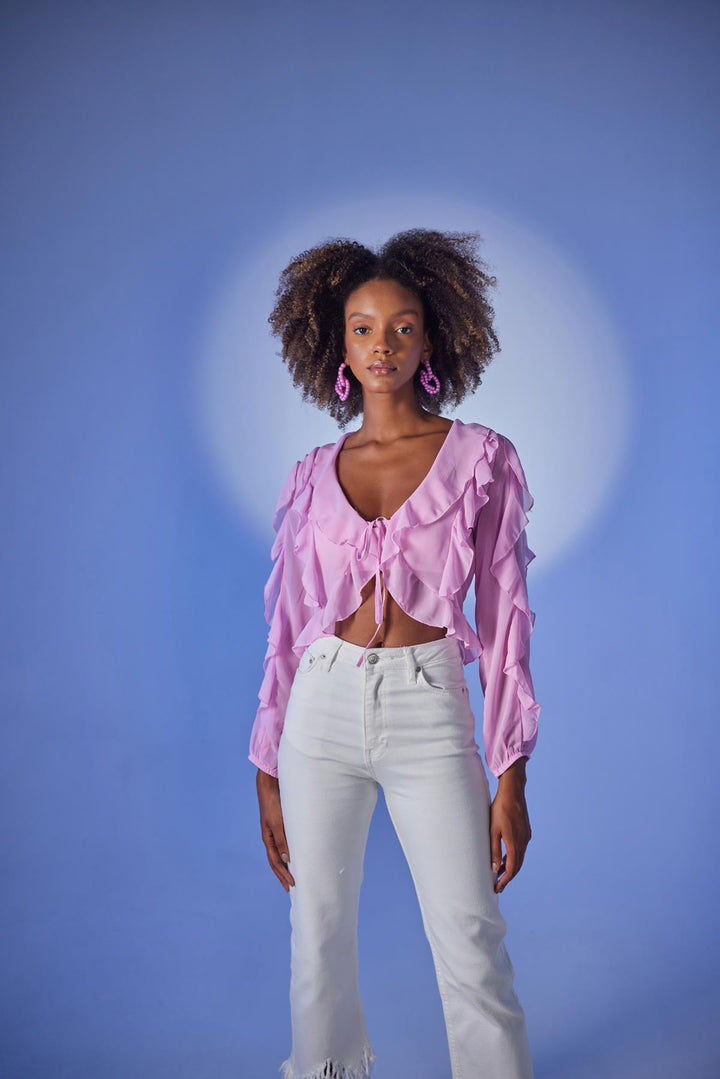 HLLY Women Elsa Blouse Pink - McMinnville