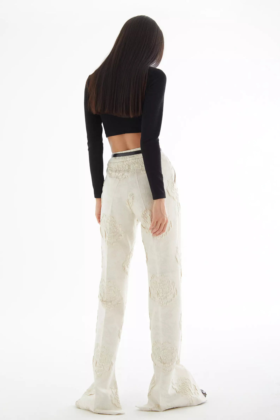 FRV Black triko long sleeve mini blouse - Meridian