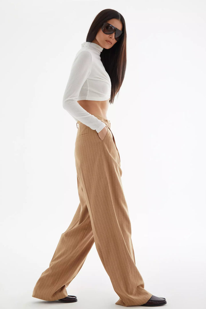 FRV White triko long sleeve mini blouse - Nürtingen