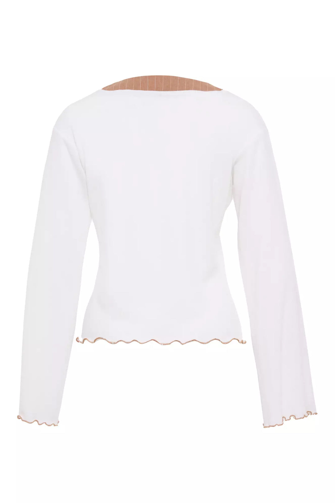 FRV White triko long sleeve blouse - Bergamo