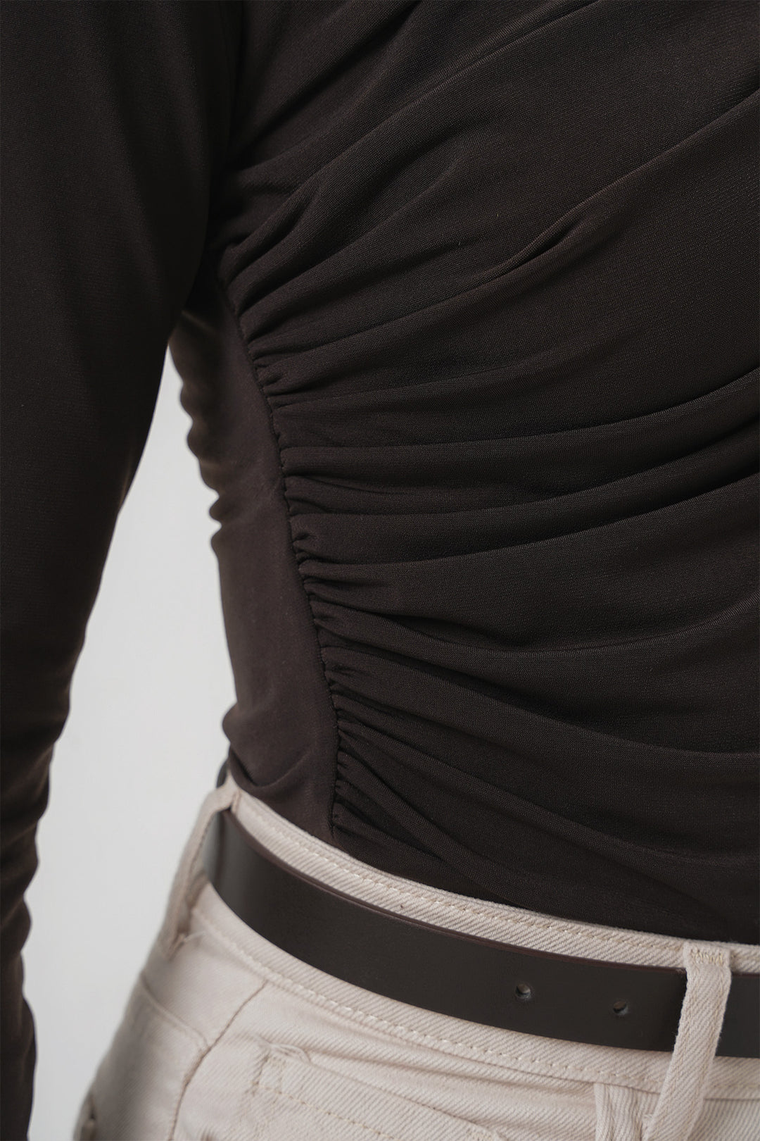 BGD Women Ruffle Detailed Sandy Blouse - Brown - Decatur