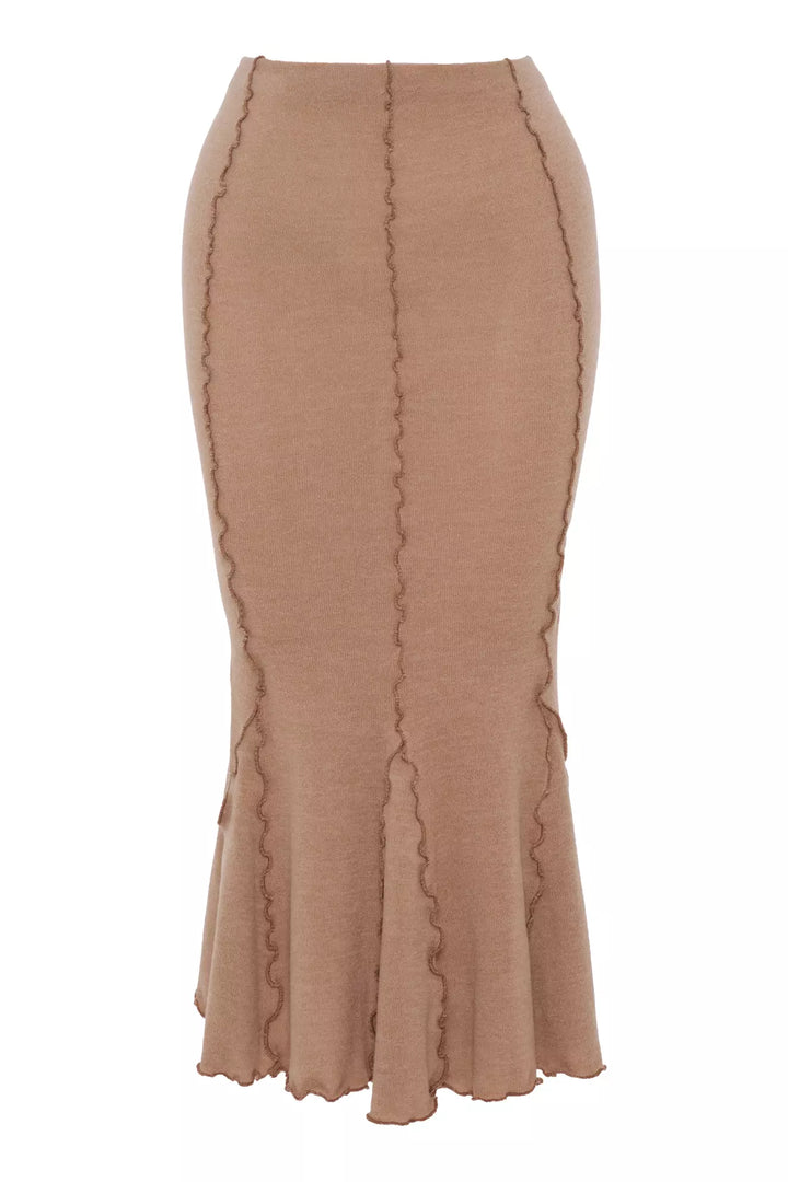 FRV Beige triko midi skirt - Towson