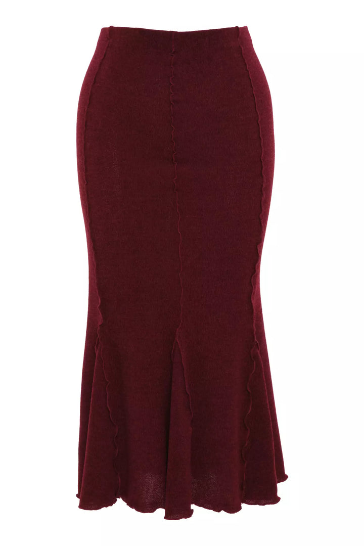FRV Maroon triko midi skirt - Zaandam