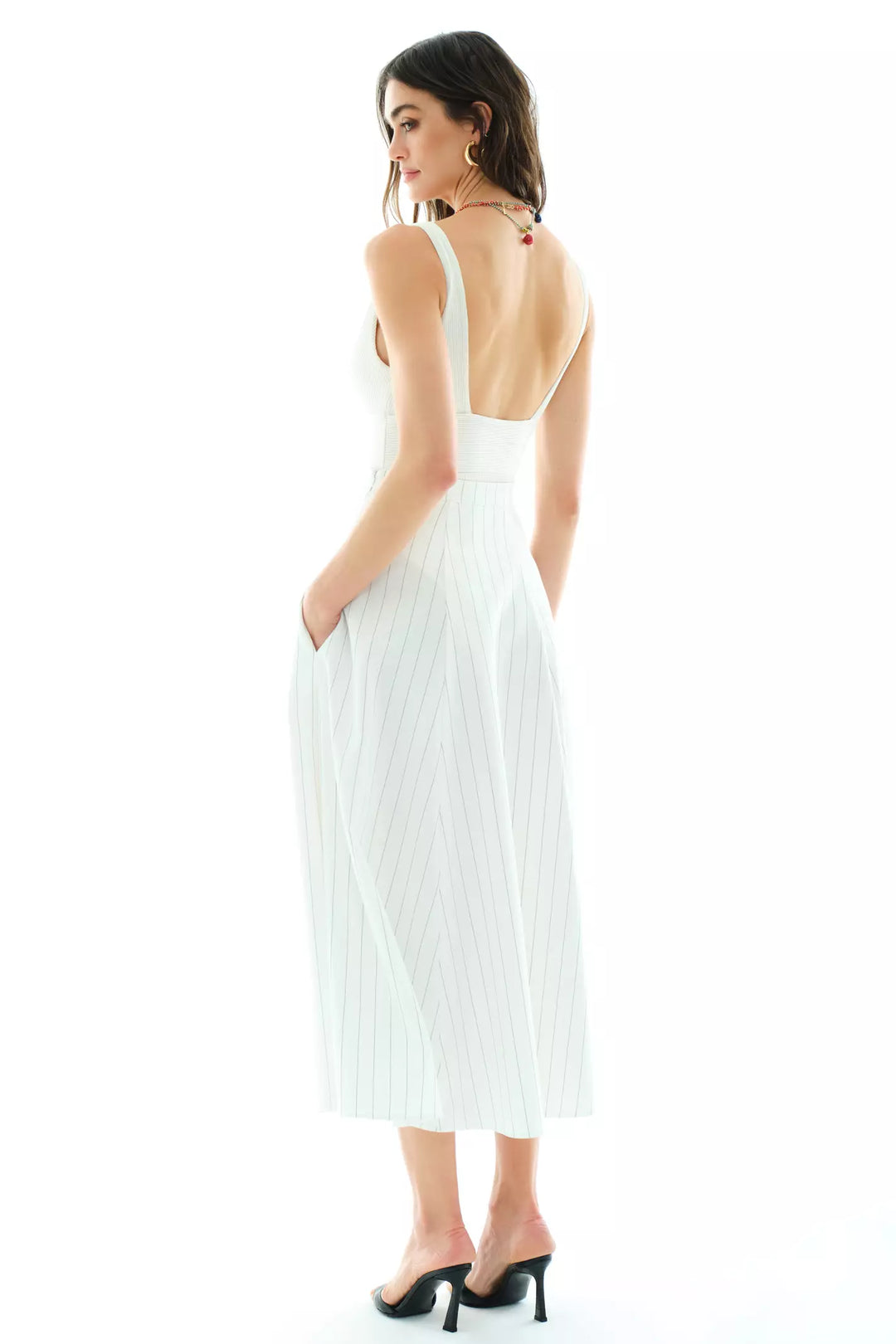 FRV White woven long skirt - Princeton