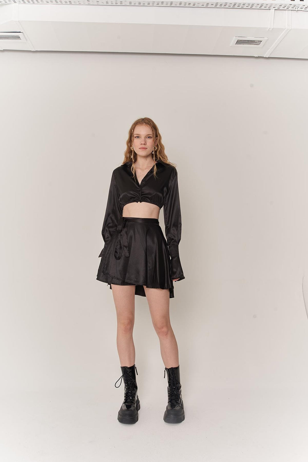HLLY Women Nadia Skirt Black - Melton