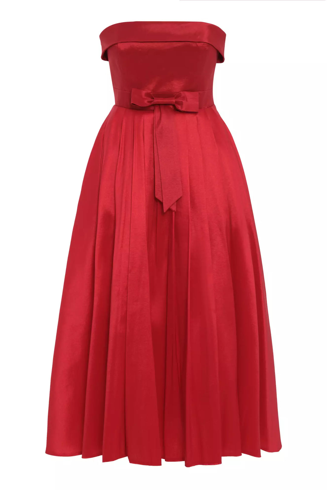 FRV Red plus size tafta sleeveless long dress - Falls