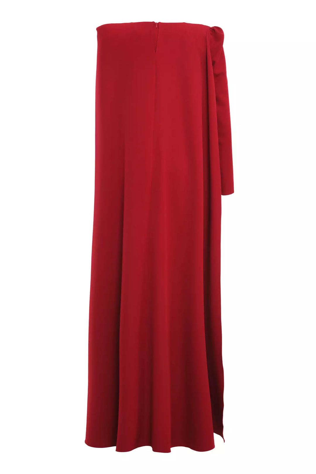 FRV Red plus size crepe long sleeve long dress - Bellevue