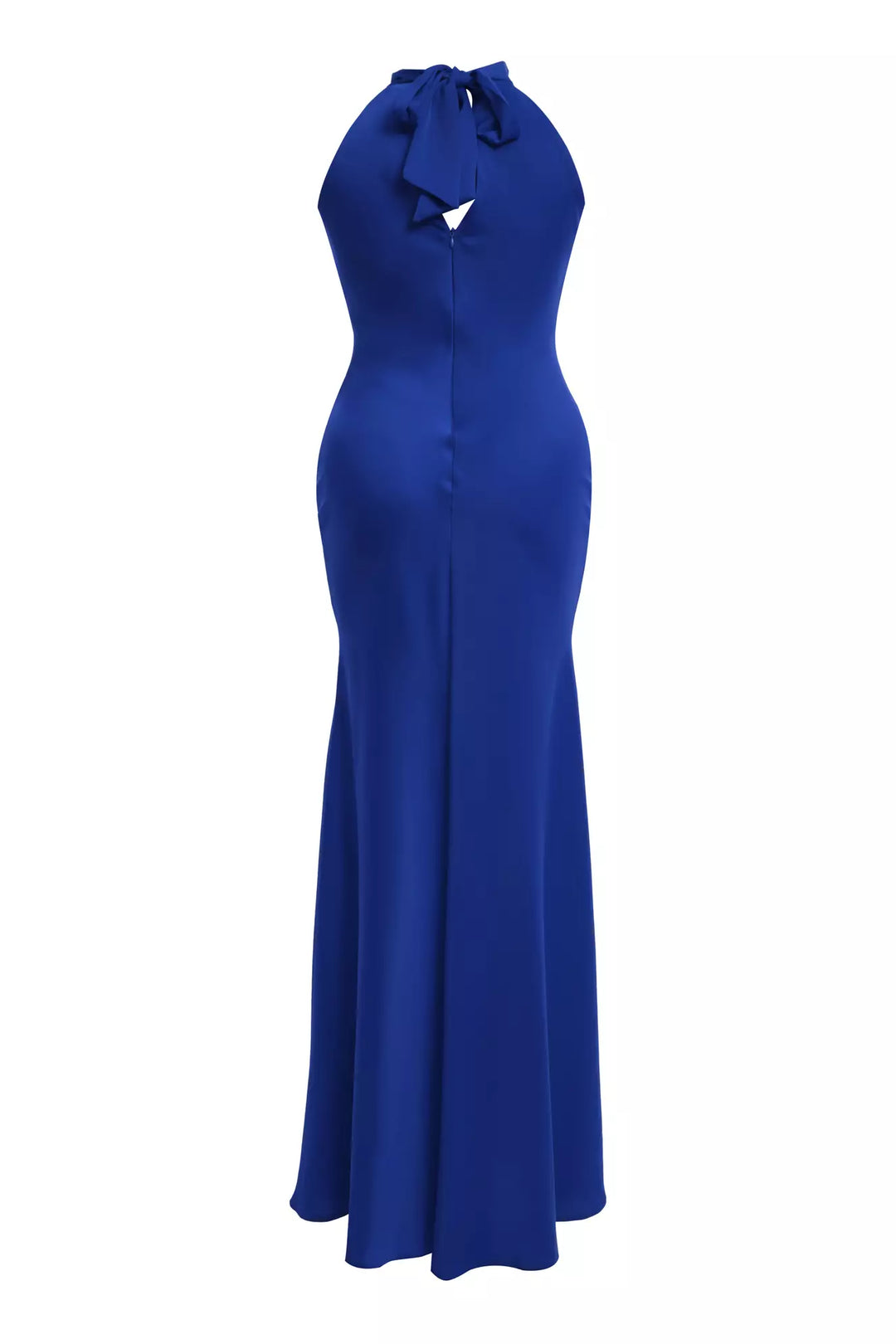FRV Blue plus size satin sleeveless long dress - Adeje