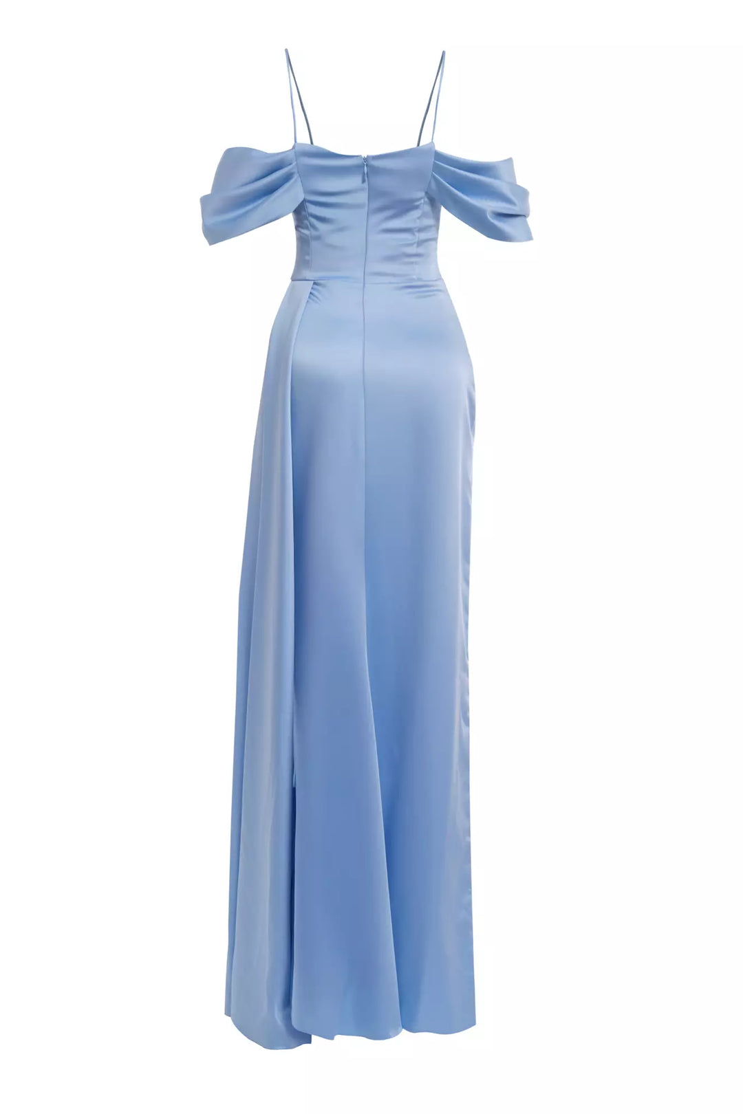 FRV Blue satin sleeveless long dress - Morden