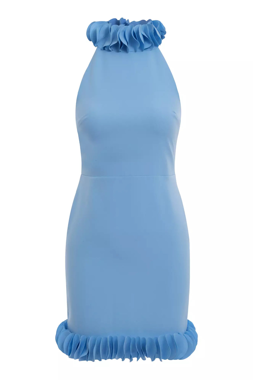 FRV Blue crepe sleeveless mini dress - Tezoyuca