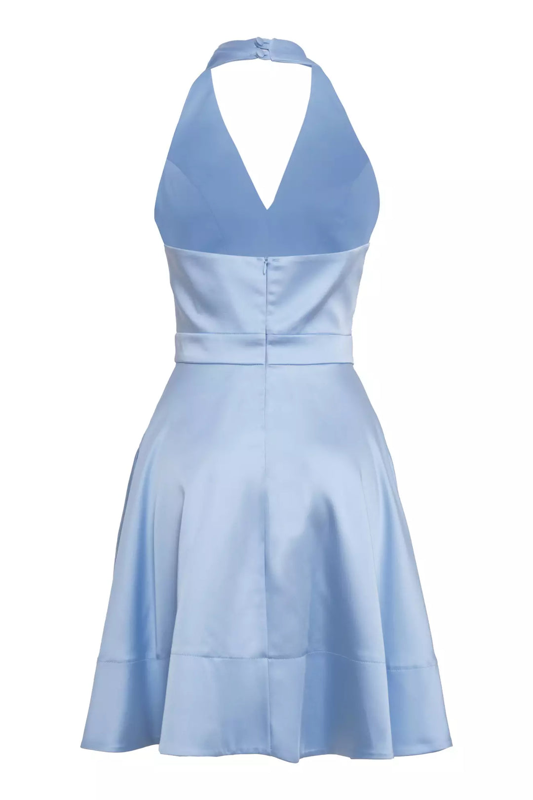 FRV Blue satin sleeveless mini dress - Villa del Carbón