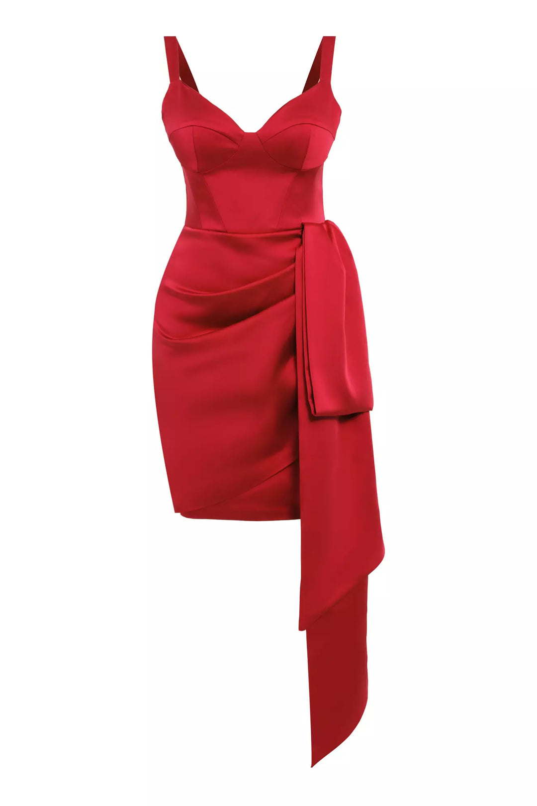 FRV Red satin sleeveless mini dress - Temple