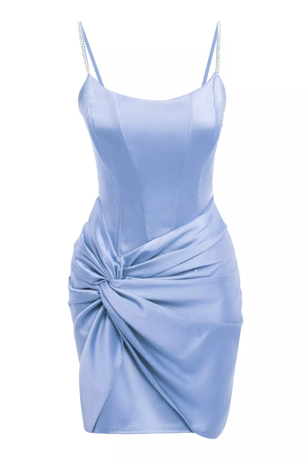FRV Blue satin sleeveless mini dress - Berriozábal