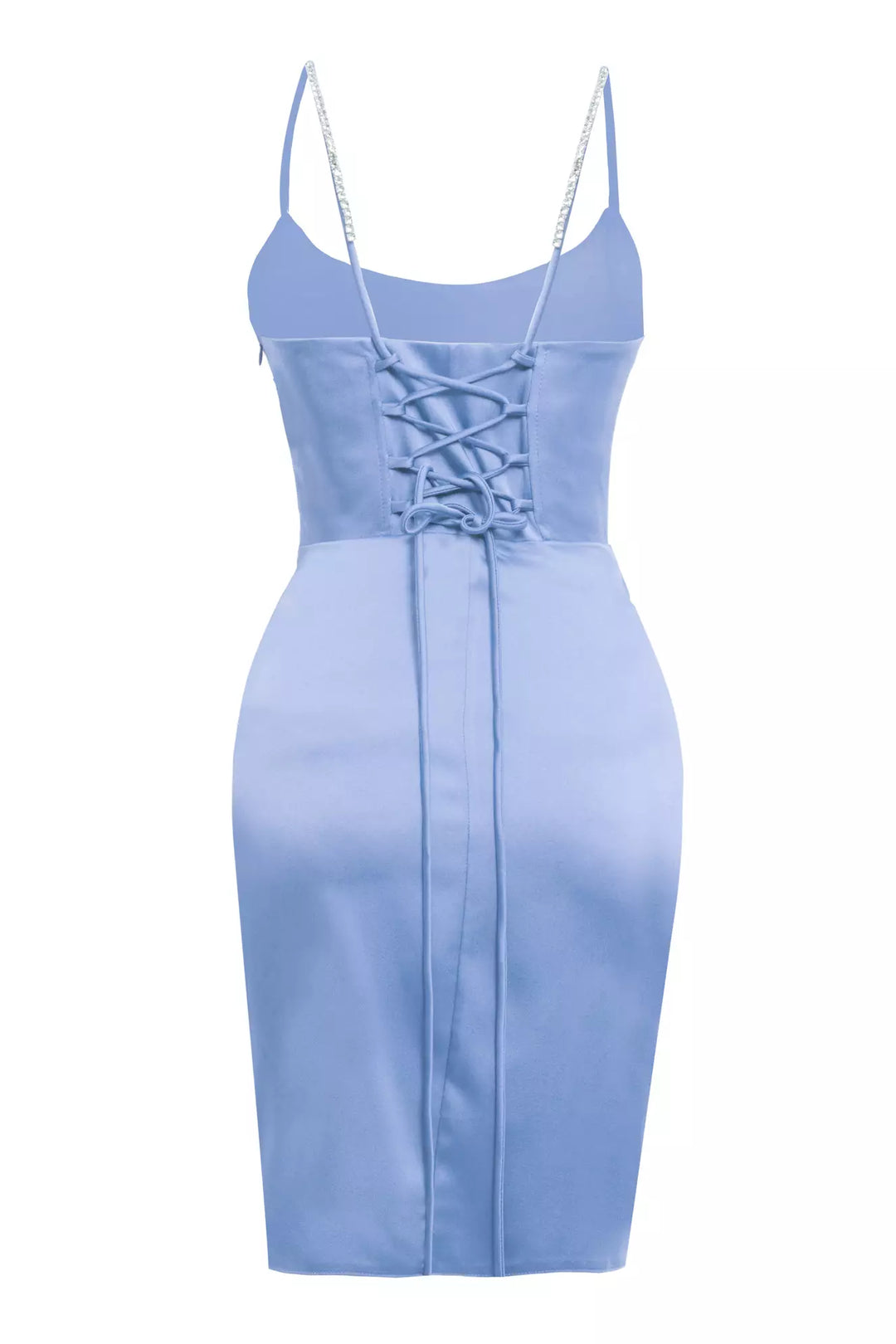 FRV Blue satin sleeveless mini dress - Berriozábal
