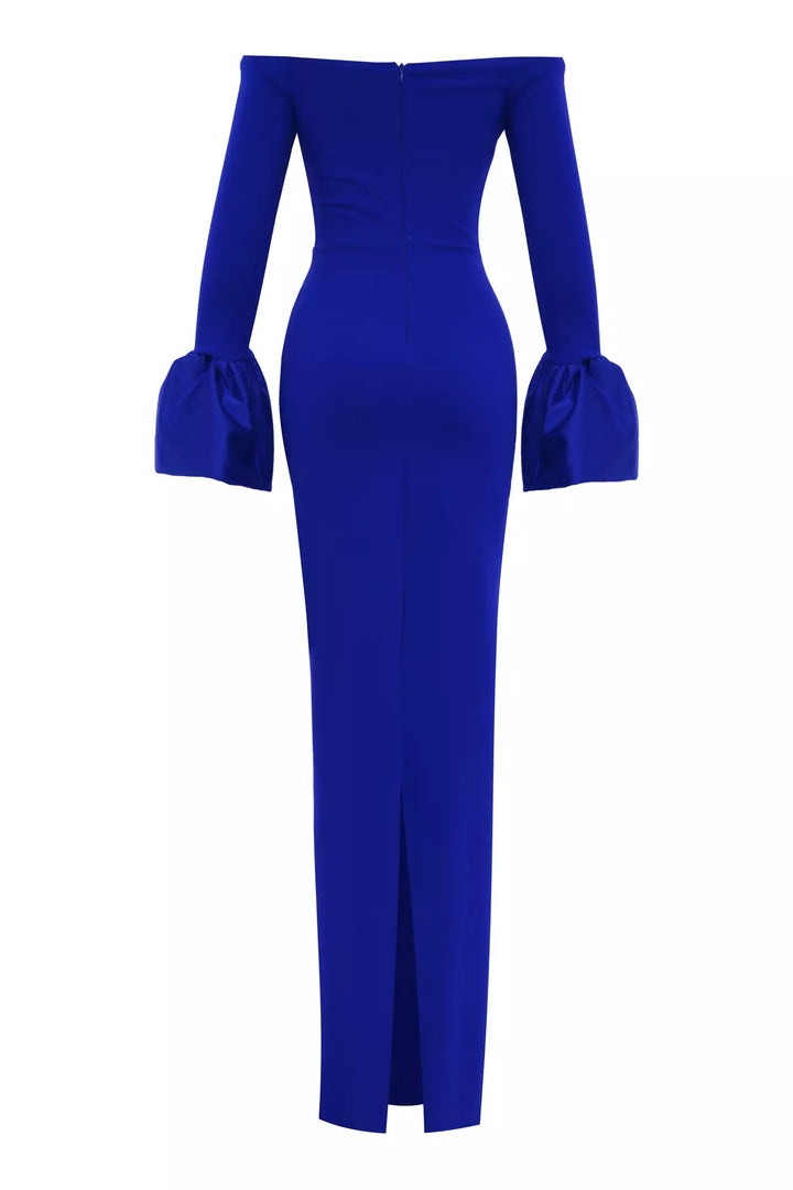 FRV Blue knitted long sleeve long dress - Norristown