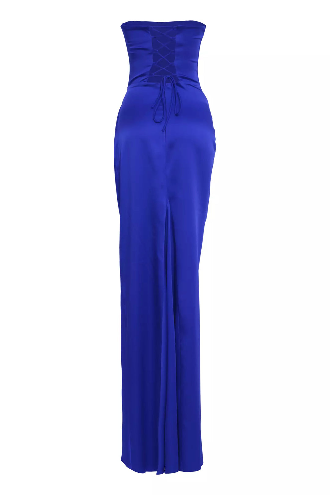 FRV Blue satin strapless long dress - New Westminster